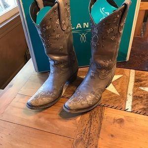 Lane Sweet Paisley Leather Boots